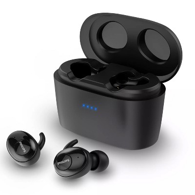 Philips UpBeat SHB2515 Bluetooth 5.0 in-Ear Earbuds, TWS, Voice Assistant, Up to 110 Hours of Playtime with Power Bank Charging Case - Charges Phones, Black (SHB2515BK/10)