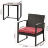 Aoodor 3-Piece Patio Furniture Set, Outdoor Rattan Wicker Chairs with Table, Sofa Set Including Cushions - 2 of 4