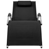 vidaXL Sun Lounger Textilene Black and Gray - 2 of 4