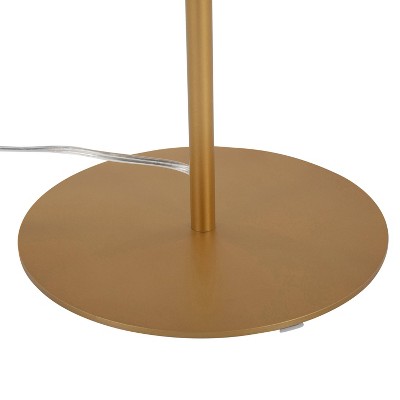 Rhonda 71" Gold Metal Floor Lamp with White Shades