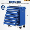 7-Drawer Rolling Tool Chest with Wheels, Tool Cabinet on Wheels, Tool Cart with Key Lock, Tool Storage Organizer for Garage & Repair Shop - 3 of 4