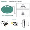 WOWOW 4 in. Centerset Double Handle Bathroom Faucet with Drain Kit Included in Brushed Nickel - 4 of 4