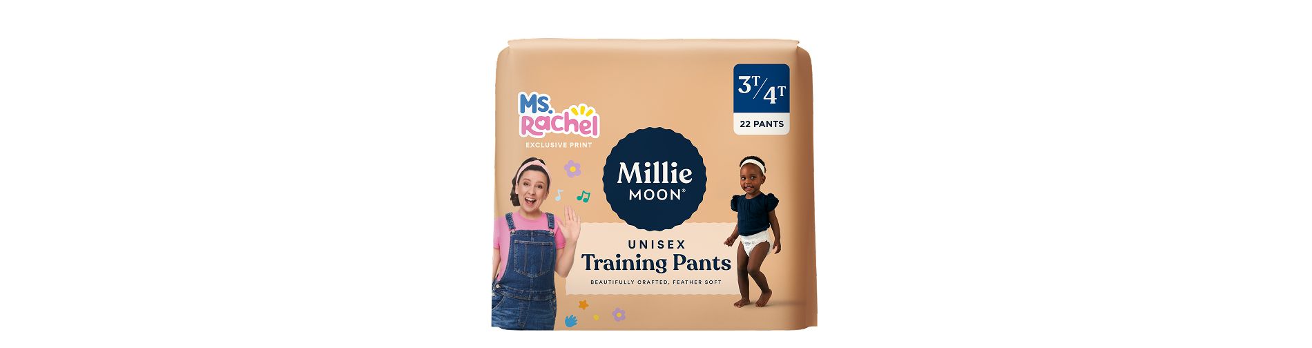 Millie Moon Ms Rachel Disposable Training Pants - Size - 3T-4T - 22ct