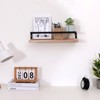 Vynxaria Rustic Floating Shelves Set of 2 - Wall-Mounted, Natural Wood, 16.5"W x 5.5"D x 3.5"H - 2 of 4