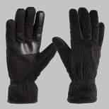 Isotoner Men's Handwear Corduroy Microsuede Palm Gloves