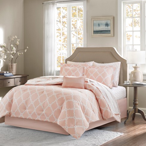 Blush Becker Reversible Comforter And Sheet Set Queen 9pc Target