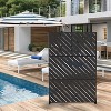 Lirago 72 in Galvanized Metal Garden Privacy Screen & Fence - 2 of 4