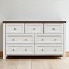 Farmhouse 7-Drawer Dresser Storage Cabinet with Barn Door Design, Rustic Wood TV Stand Sideboard for Bedroom, Living Room, Hallway - 2 of 4