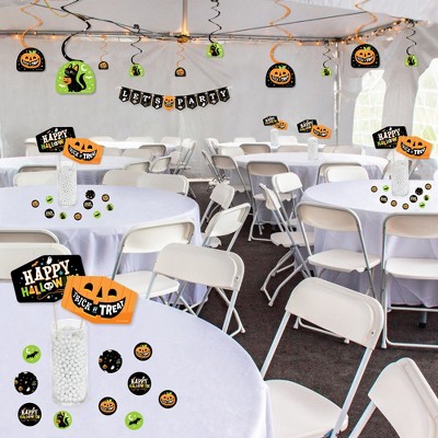 Halloween Pumpkin and Black Cat Party Decoration Kit - 51 Pieces