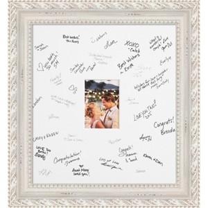 Opera Signature Mat Picture Frame – Guest Book Alternative for Weddings, Graduations, or Retirement – Autograph Photo Mat for Signature Board - 1 of 4