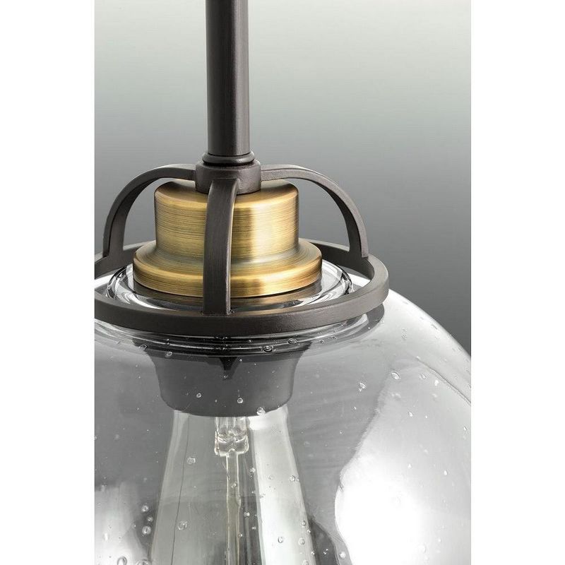 Progress Lighting Chronicle 1-Light Mini-Pendant, Antique Bronze, Clear Seeded Glass, Steel, Dry Rated, 2 of 6