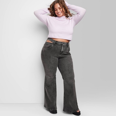 Plus Size Flare Jeans, Wide Leg Jeans For Women