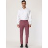Lars Amadeus Men's Slim Fit Formal Business Prom Striped Printed Dress Pants - 3 of 4
