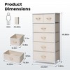 Pellebant 6-drawer Chest Vertical Dresser Storage Tower for Bedroom Steel Frame Wood Top - 3 of 4