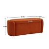 Modern Fabric Upholstered Storage Ottoman Bench with Safe Hinge,Lounge End of Bed Storage Bench,Storage Entry Bench,Storage Hassock-Cuddlewood - 4 of 4