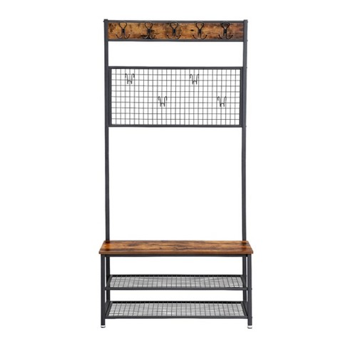 Vasagle 5 Tier Shoe Storage Rack Shoe Organizer Rustic Brown And Black :  Target