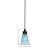 Toltec Lighting Any 1 - Light Pendant in  Dark Granite with 5.5" Fluted Teal Crystal  Shade - 2 of 2