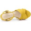 Allegra K Women's Buckle Closure Platform Chunky Heels Slingback Sandals - 4 of 4