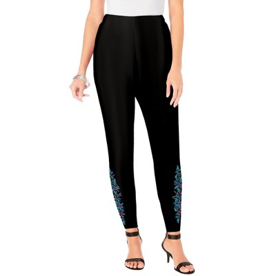 Roaman's Women's Plus Size Ankle Length Essential Stretch Legging