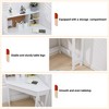 Children's study desk and chair set, corner desk with adjustable chair, storage cabinet, cork bulletin board, pen holder, small art table - 4 of 4