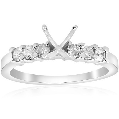 Pompeii3 1/2ct Diamond Engagement Semi Mounting Ring Setting 14K