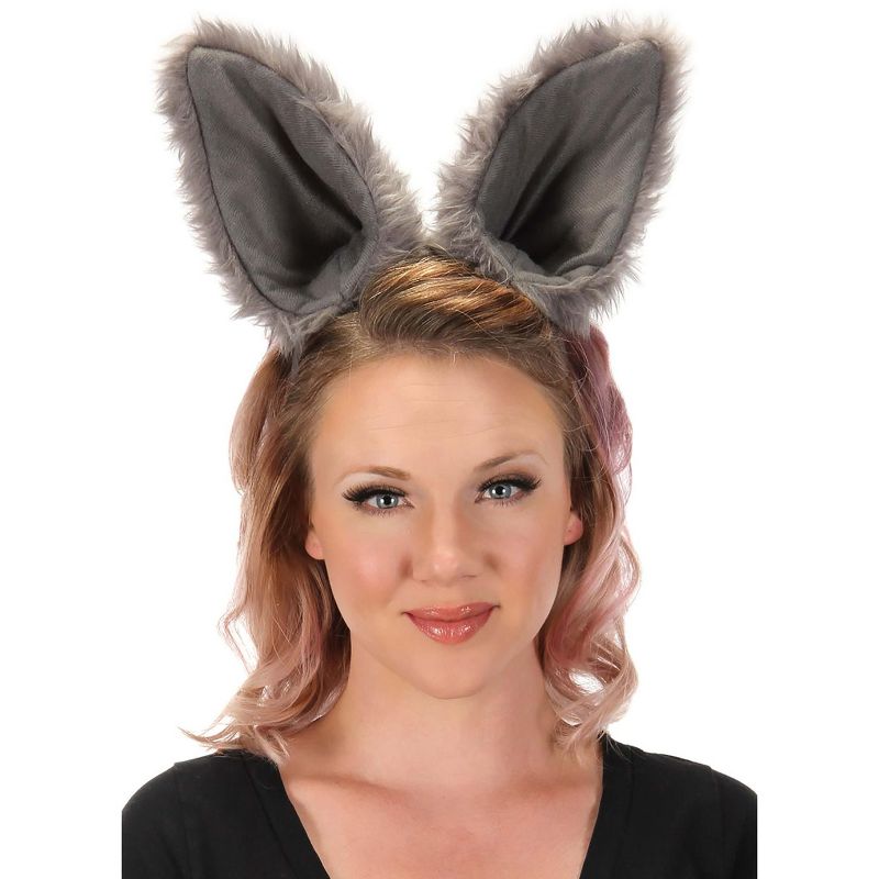 HalloweenCostumes.com    Deluxe Wolf Ears Headband, Gray, 1 of 5