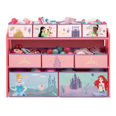 Delta Children Deluxe 9 Bin Design and Store Toy Organizer - Disney Princess