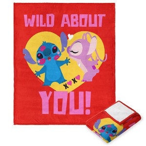 Disney Lilo and Stitch Wild Valentine Silk Touch Throw Blanket 50x60 Inches - 1 of 4