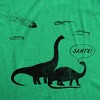 Mens Santa Dinosaurs T Shirt Funny Xmas Dino Meteor Extinction Joke Tee For Guys - Crazy Dog Men's T Shirt - 2 of 4