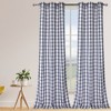 Buffalo Check Textured Grommet Window Curtain Pair, 2 Panels - 2 of 4