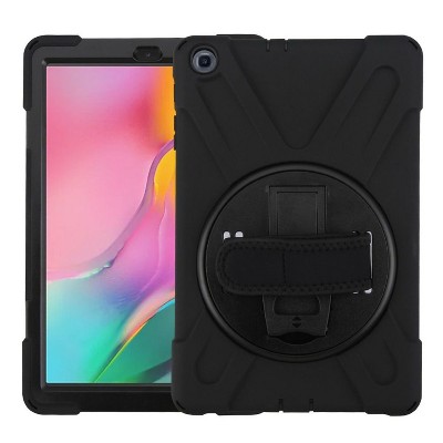 Valor Rotatable Stand Hard Hybrid Plastic TPU Case w/stand For Samsung Galaxy Tab A 10.1 (2019), Black