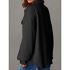 Oversized Shirt Jacket - Women's Long Sleeve Button Down Casual Coat - 4 of 4