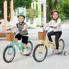 Costway 12"/14"/18" Kids Bike with Height Adjustable Handlebar Seat Basket Bell Training Wheels Beige/Green/Pink - 4 of 4