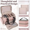 Large Makeup Bag, Portable Travel Makeup Bag Organizer with 2 Removable Pouches & Detachable Dividers - 4 of 4