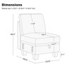 Belffin 22.8 Single Seat Module - Compact Chenille Sofa with Hidden Storage & Tool-Free Assembly - 2 of 4