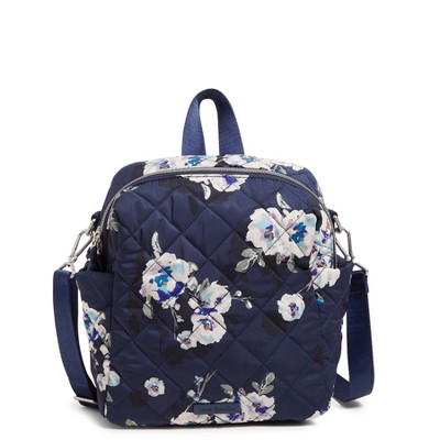 Vera Bradley Women's Performance Twill XL Campus Backpack Blooms and  Branches Navy