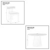5 PCS Space-Saving Design Dining Set, Round MDF Table and 4 Boucle Chairs, Rubber Wood Frame Chairs with Polyester Cushion-Baofuwish - 4 of 4