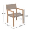 Syemin Outdoor Dining Chairs Set of Two, Modern Design for Patio and Garden, Brown, 22"*25.25"*34.5" - 2 of 4