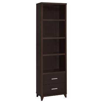 Lewes 2 Drawer Media Storage Tower with 4 Shelves Cappuccino Brown - Coaster