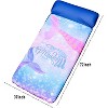 Jasonwell Oversized Pool Float Lounge, 72" X 37" XL Fabric-Covered Inflatable Contour Lounger with Headrest, Ultra-Comfort Cooling Raft, N-Mermaid - 4 of 4