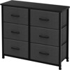 FONTOI 6 Drawer Dresser, Storage Cabinets, Compact Storage Solution, Space-Saving locker, Perfect for Family Rooms, Black, 31.5"*11.8"*26.2" - 3 of 4