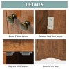 SEVOBAL Bathroom Storage Cabinet Oak Triangle Freestanding Cabinet with Adjustable Shelves for Organized Living, Brown, 17.2"*17.2"*31.5" - 3 of 4