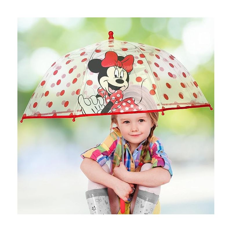 Minnie Mouse Girl's Clear Bubble Umbrella- Ages 3-10, 2 of 3