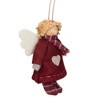 NORTHLIGHT 4.25" Hannah the Holiday Angel Christmas Ornament - Red/White - 4 of 4