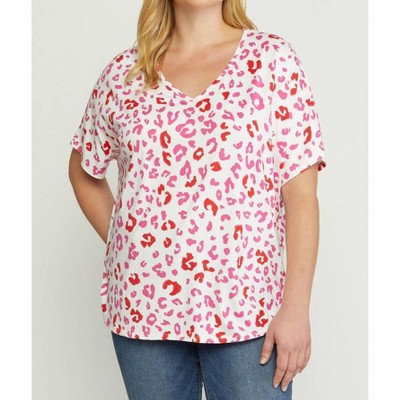 Women's Leopard Print Plus Top - entro