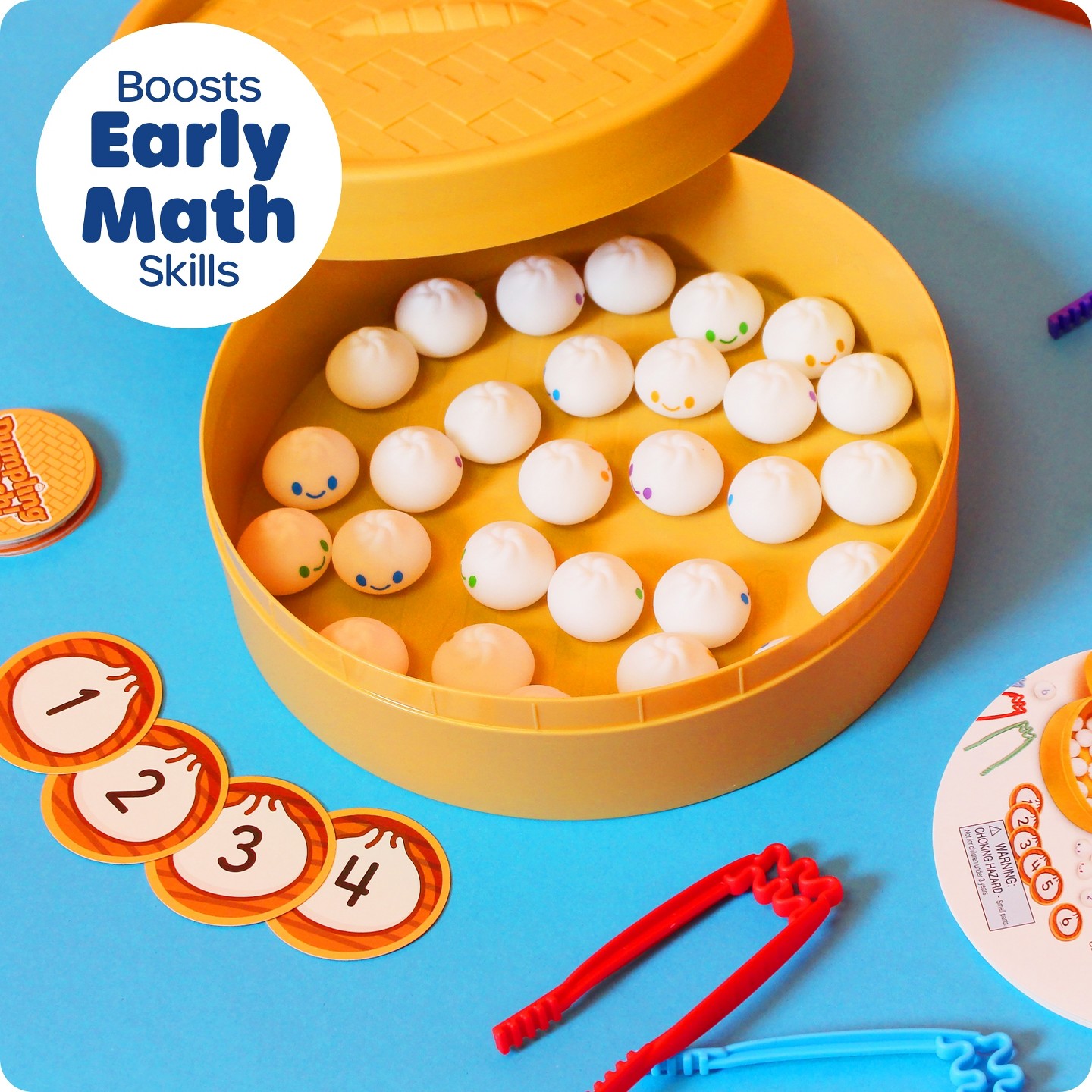 Детские настольные игры Learning Resources Dumpling Dash! Fine Motor Math Game: Educational Board Games for 2-4 Players, Gifts for Ages 5+ — фото 4