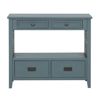 NicBex 36.02''Console Table with 4 Storage Drawers Modern Side Table with Open Shelf for Entryway,Living Room