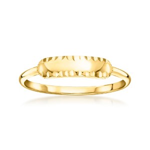 Ross-Simons Italian 10kt Yellow Gold Diamond-Cut Bar Ring - 1 of 4
