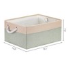Unique Bargains Fabric Collapsible Storage Organizer Basket with Handles - 4 of 4