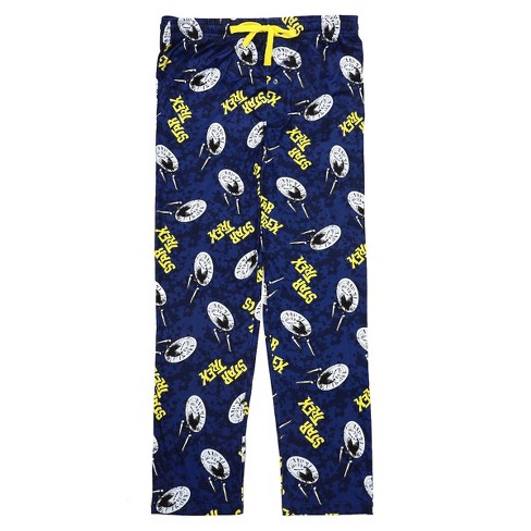 Star Trek Emblem And Lightning Bolts Men's Navy Sleep Pajama Pants